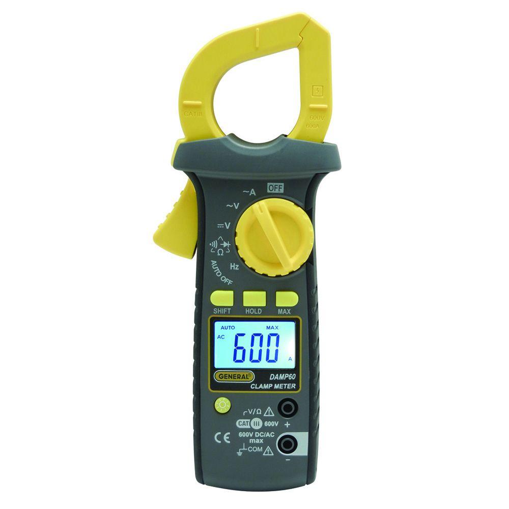 Klein Tools 600 Amp AC True RMS Auto-Ranging Digital Clamp Meter ...