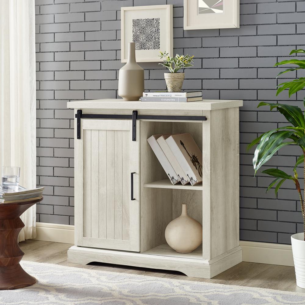 Walker Edison Furniture Company 32 in. White Oak Modern Farmhouse