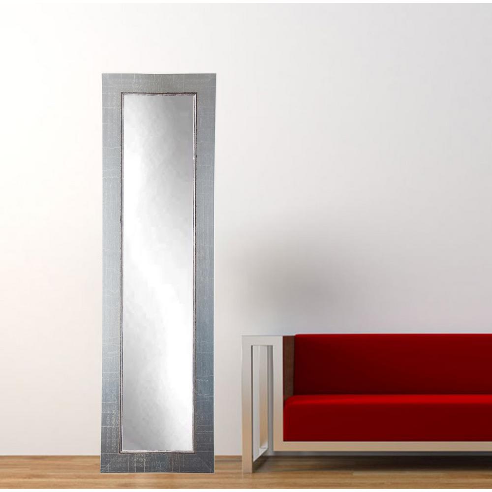 Modern Scratched Black Full Length Framed MirrorBM5THIN The Home Depot