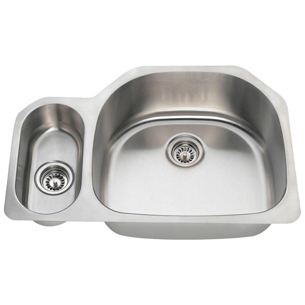 Polaris Sinks Undermount Stainless Steel 32 In Double Bowl Polaris Sinks Undermount Stainless