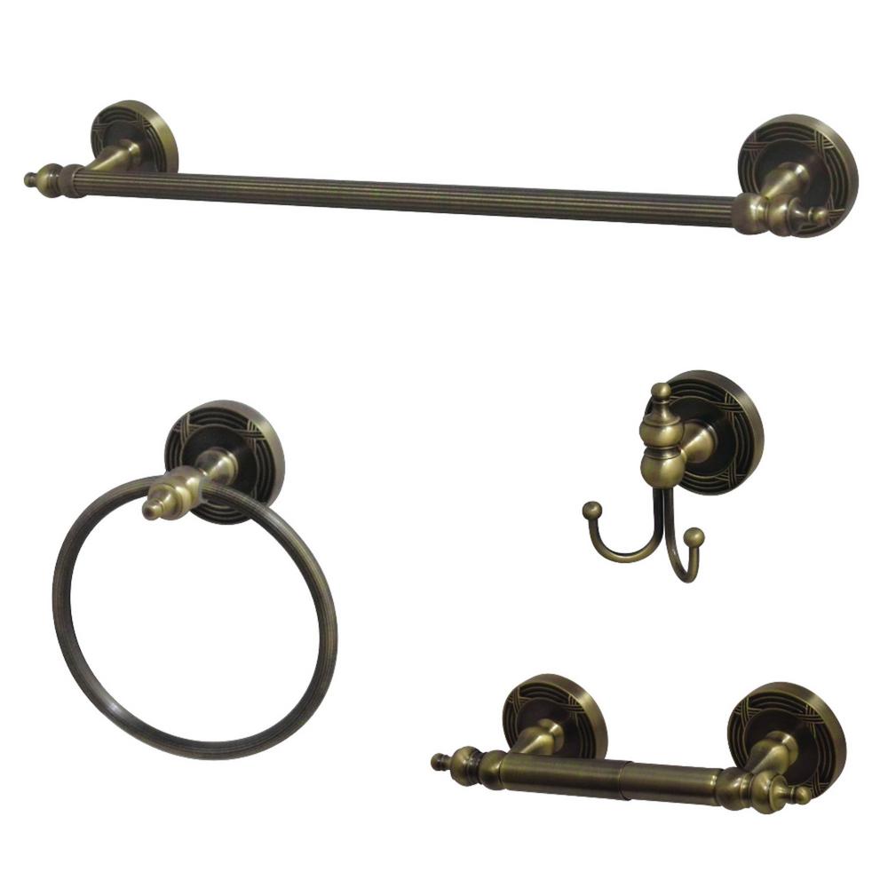 Barss Antique Brass Bath Hardware Sets Bathroom Hardware The Home Depot