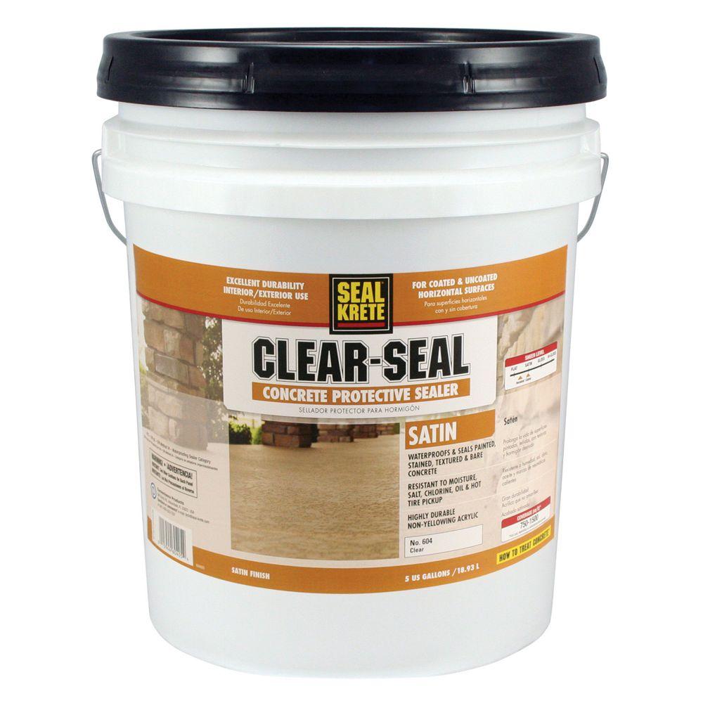 Seal-Krete 5 gal. Satin Clear Seal Concrete Protective Sealer-604005
