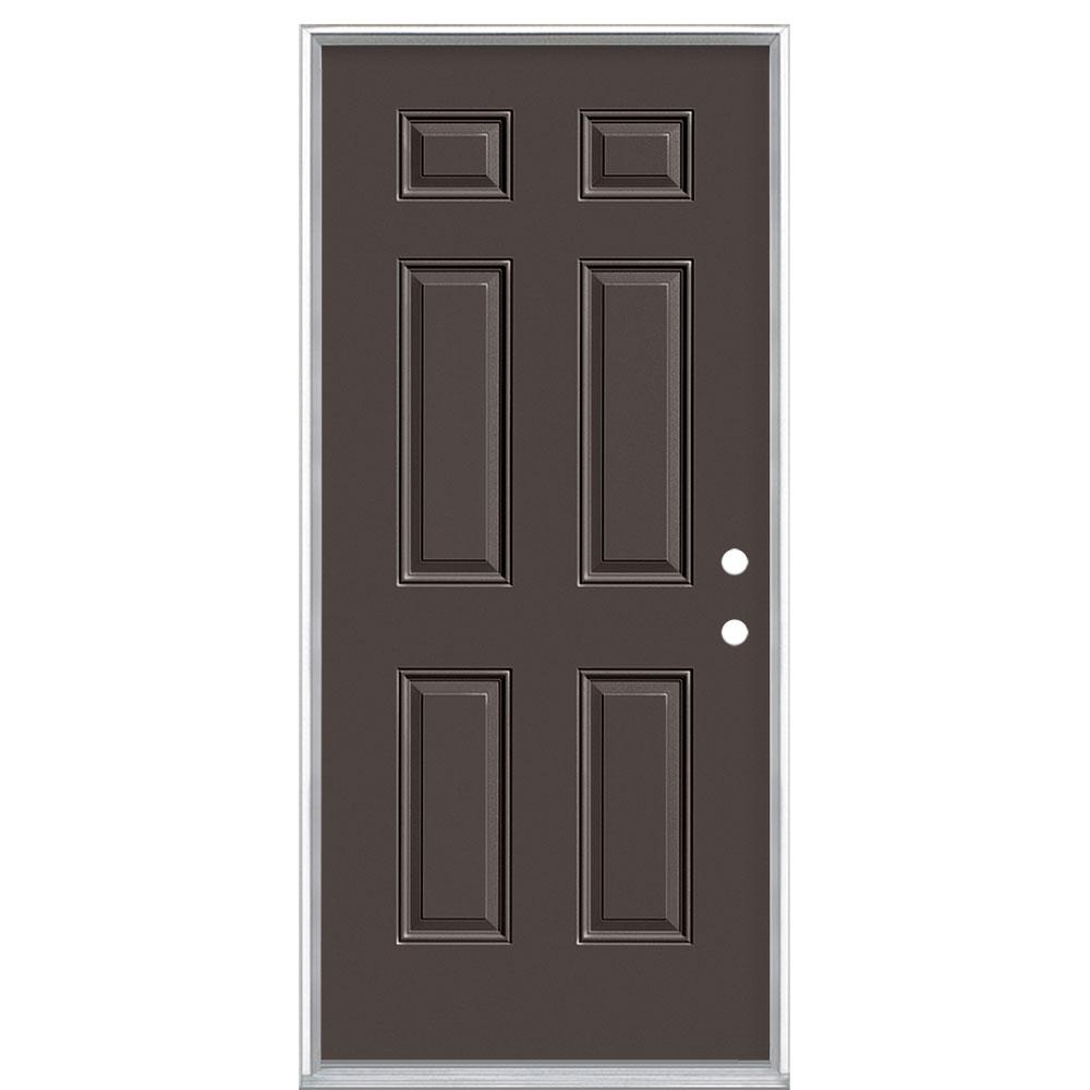 Masonite 36 In X 80 In Flush Left Hand Inswing Willow Wood