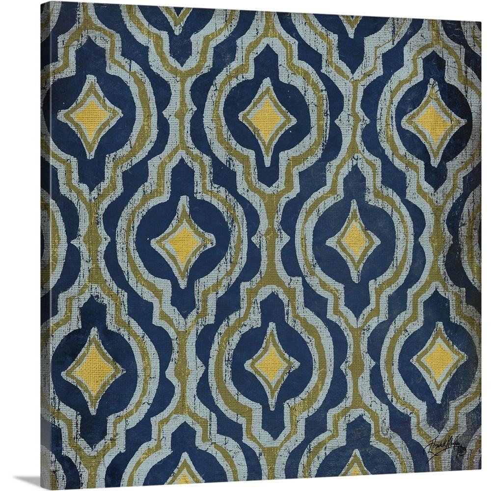 Greatbigcanvas Olive And Indigo Modele Ii By Elizabeth Medley Canvas Wall Art 2332290 24 36x36 The Home Depot