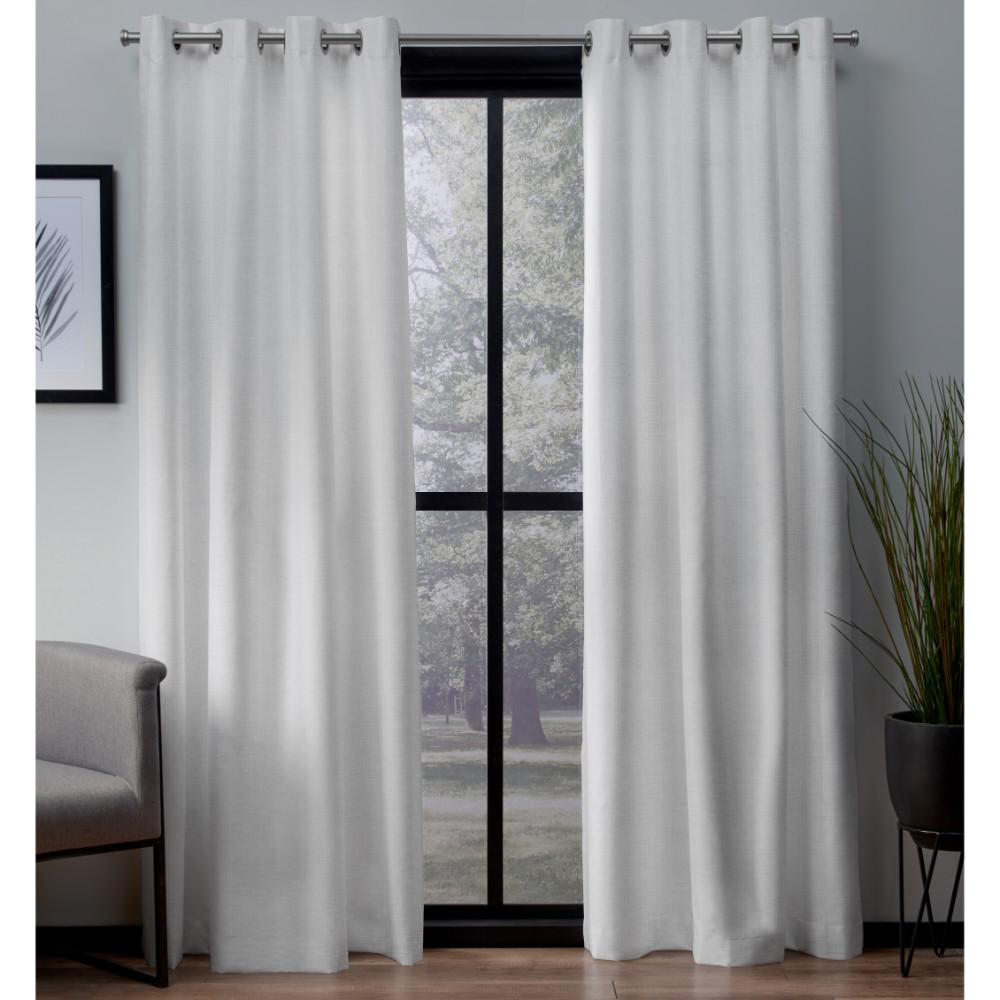 London 54 In W X 96 In L Woven Blackout Grommet Top Curtain