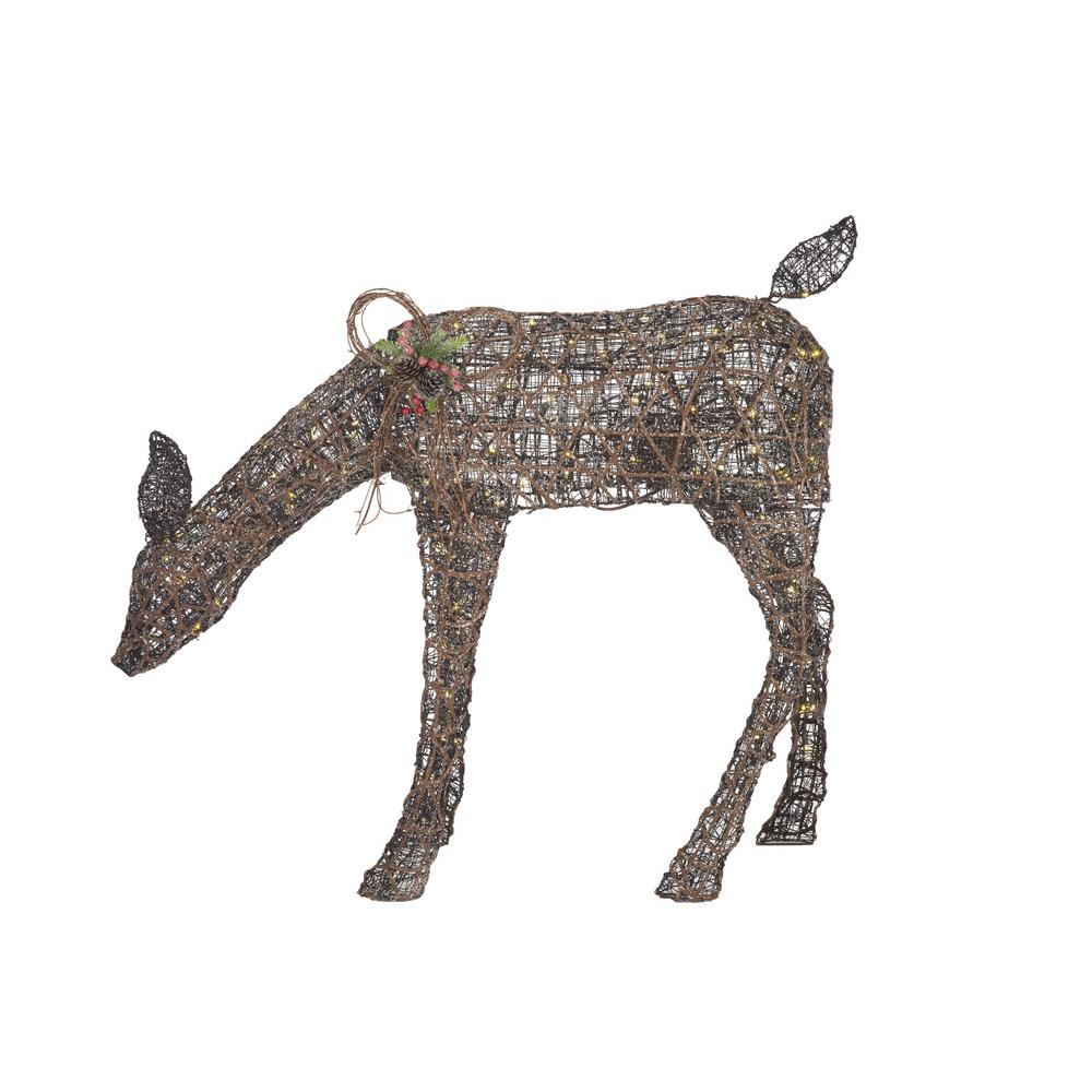 3.5 ft Meadow Frost Animated LED Brown Doe