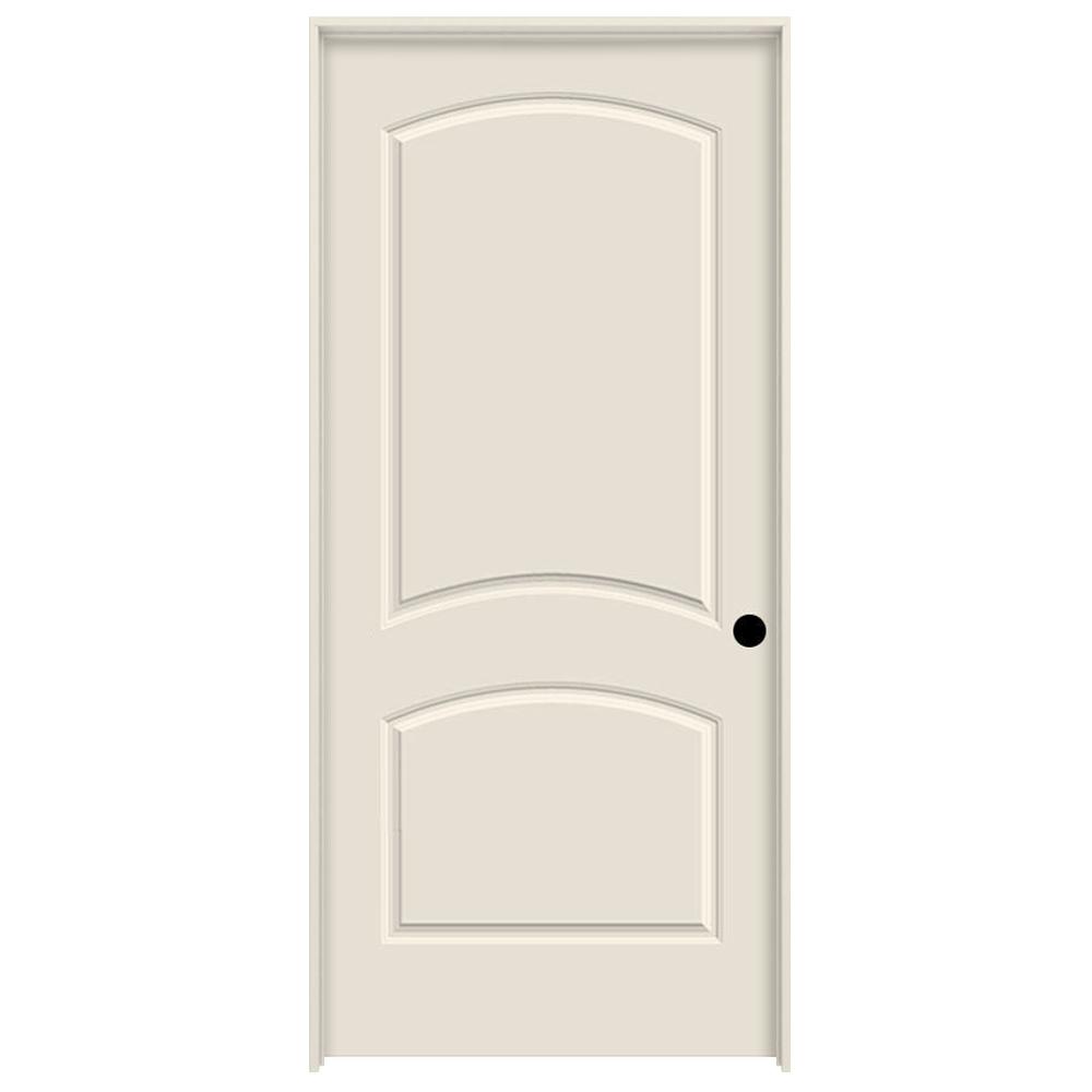 Jeld Wen 36 In X 80 In Primed Left Hand C2050 2 Panel Arch Top Premium Composite Single Prehung Interior Door