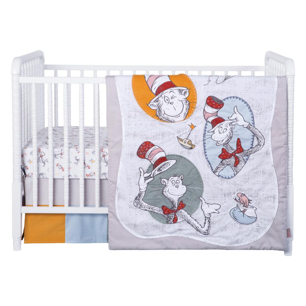 Trend Lab Dr Seuss Classic Cat In The Hat 3 Piece Multicolored