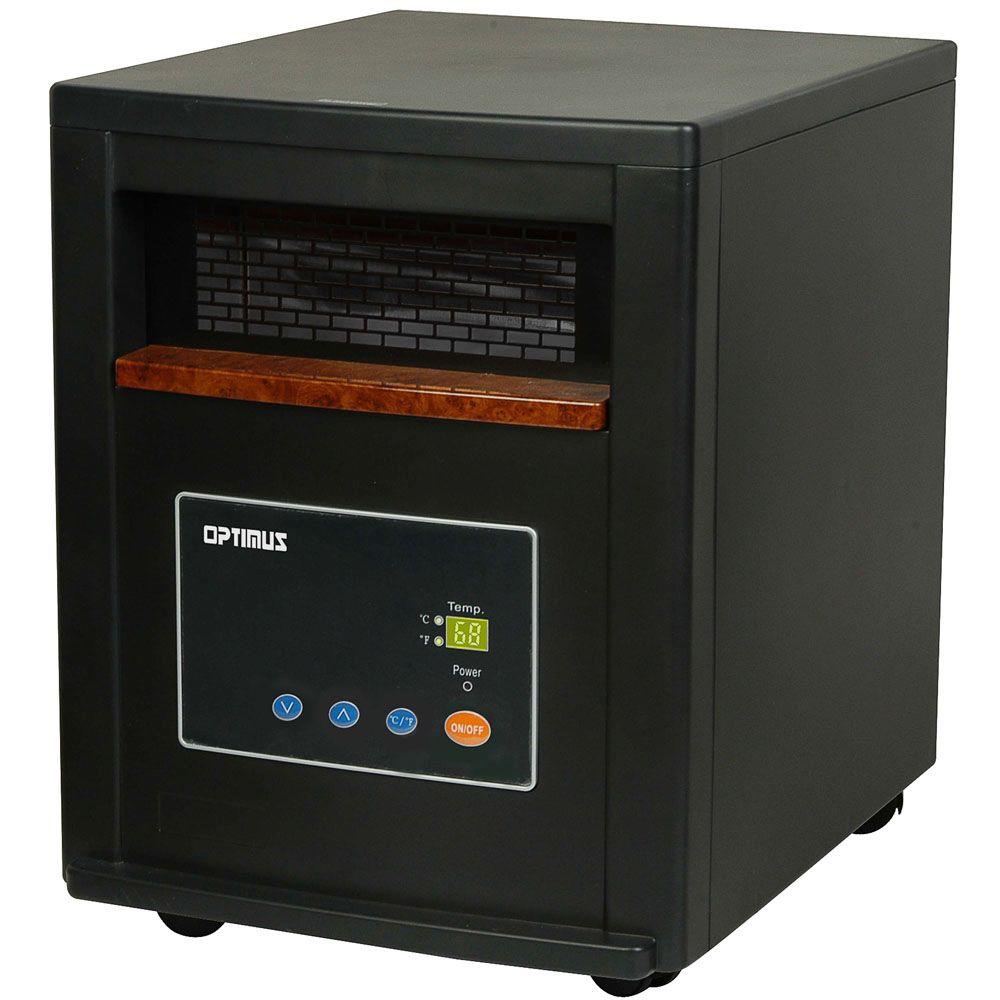 Optimus 1500 Watt Quartz Infrared Heater With Remote H8012 The Home Depot 4133