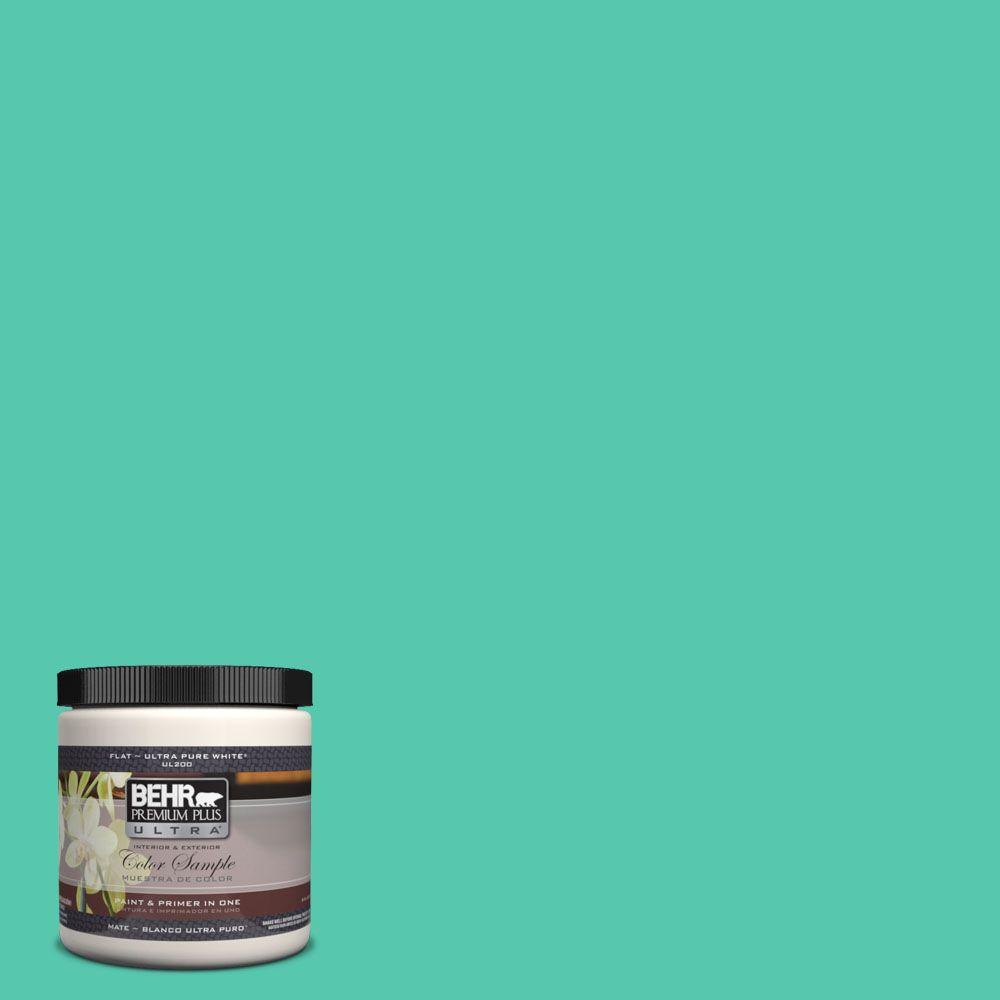 Behr Premium Plus Ultra 8 Oz 480b 4 Sline Green Matte Interior 480b 4 Sline Green Matte Interior Exterior Paint And Primer In One Sample