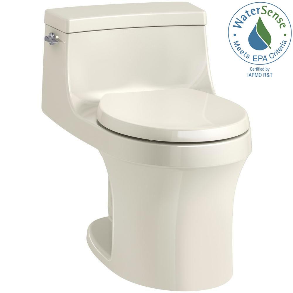 KOHLER San Souci 1-piece 1.28 GPF Single Flush Round Toilet in White ... KOHLER San Souci 1-piece 1.28 GPF Single Flush Round Toilet in White ...