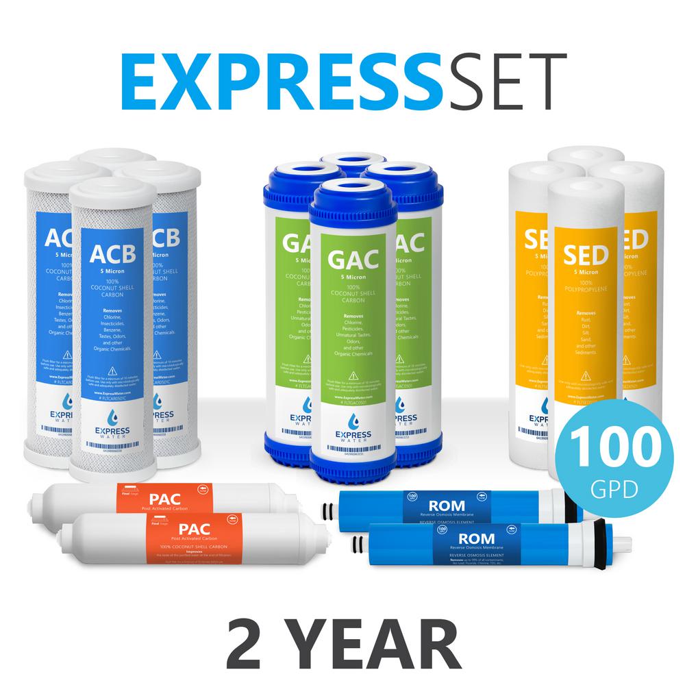 Express Water 2 Year Reverse Osmosis System Replacement Filter Set 16