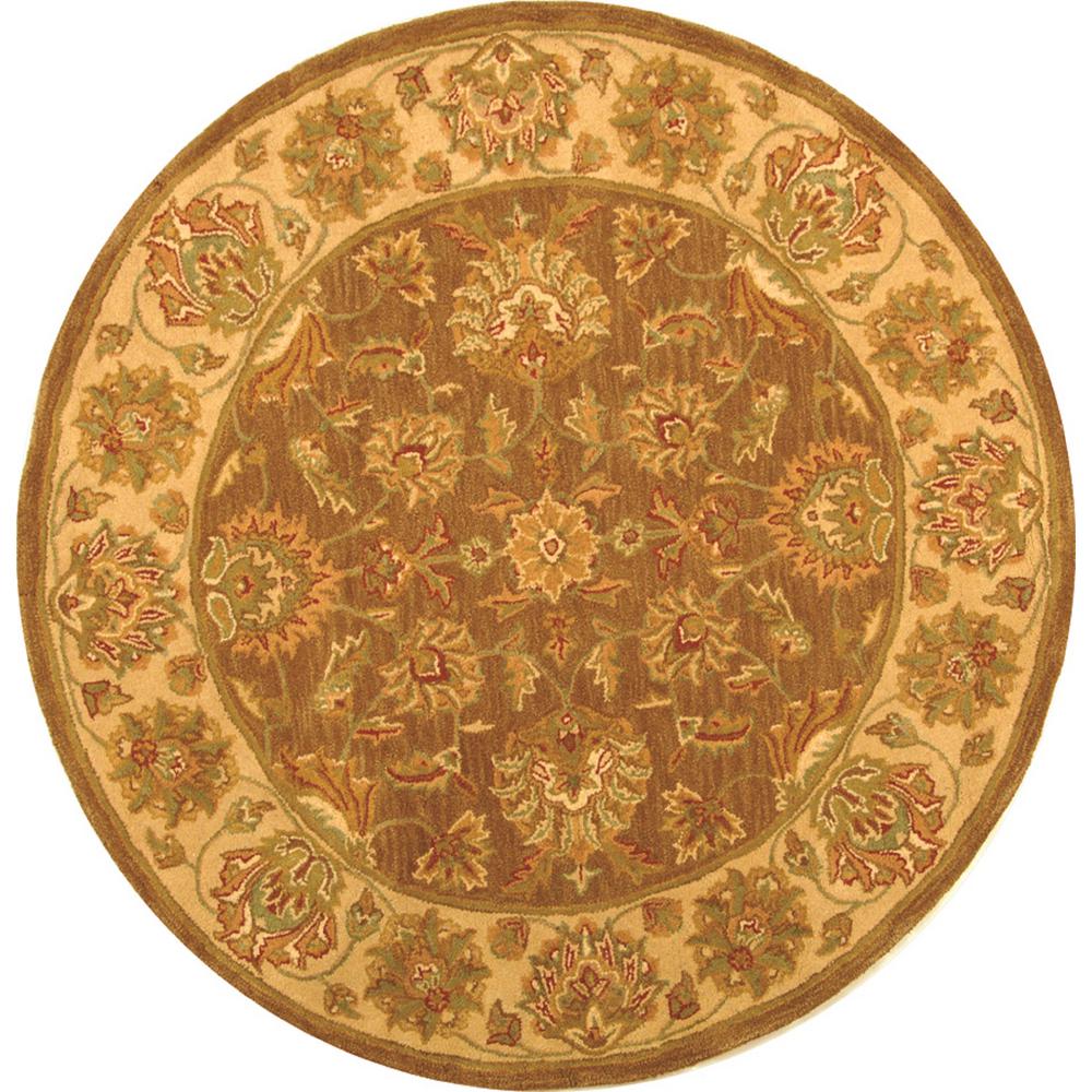 Safavieh Heritage Brown/Ivory 8 ft. x 8 ft. Round Area Rug-HG343K-8R ...