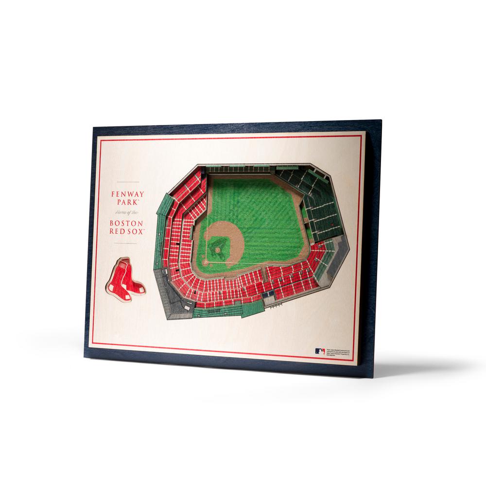 Youthefan Mlb Boston Red Sox 5 Layer Stadiumviews 3d Wooden Wall Art 5028724 The Home Depot