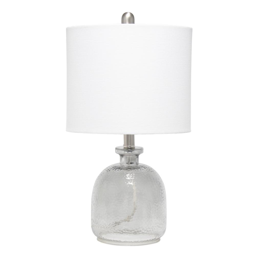 rope and sea glass table lamp