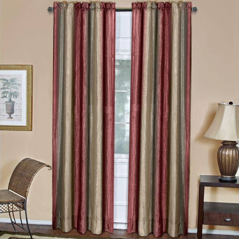Red 63 In Curtains D Window Treatments The Home Depot Curtains D Window Treatments