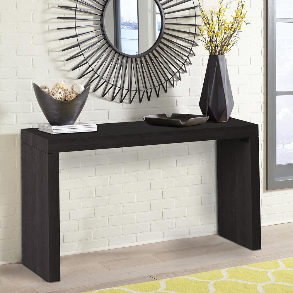 Unbranded 58 in. Black Standard Rectangle Wood Console Table37131
