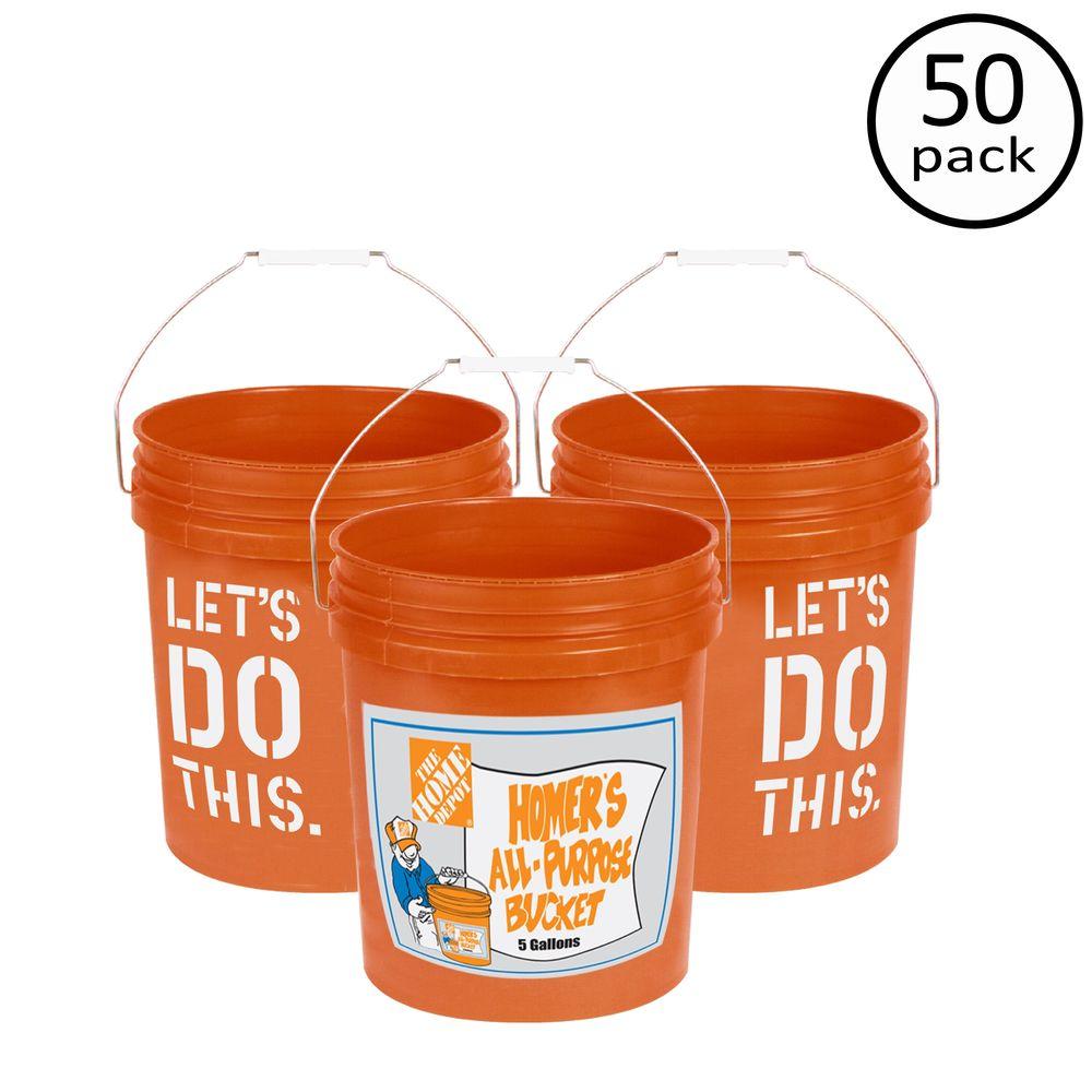 The Home Depot 5 Gal. Homer Bucket (50-Pack)-05GLHD2 - The Home Depot