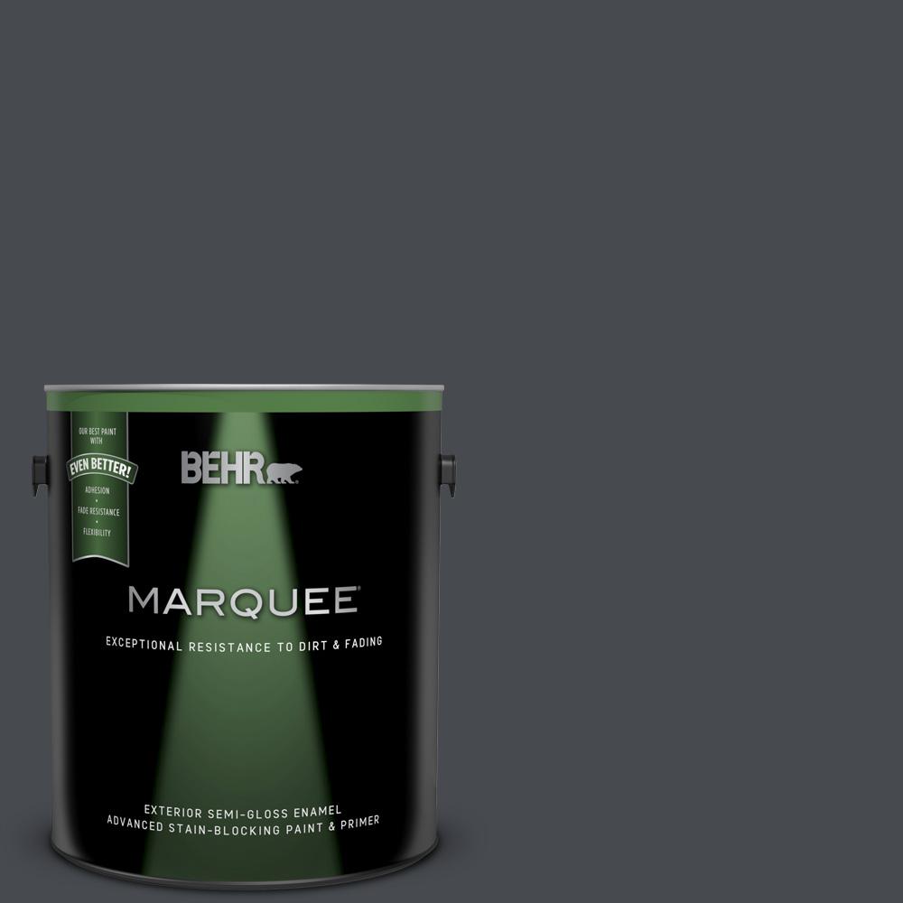 Behr Marquee 1 Gal N500 7 Night Club Semi Gloss Enamel Exterior N500 7 Night Club Semi Gloss Enamel Exterior Paint And Primer In One