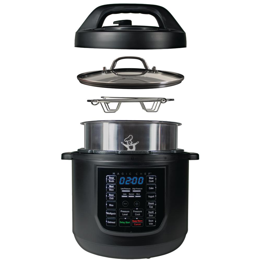 Magic Chef 6 Qt. 9in1 Multi Function Pressure Cooker with Sous Vide