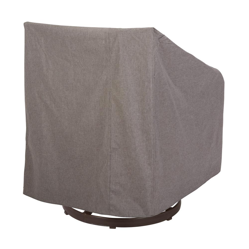 Unbranded Garrison Waterproof Outdoor Patio Swivel Lounge Chair Cover 37 5 In W X 39 25 In D X 38 5 In H Heather Gray 2997 The Home Depot
