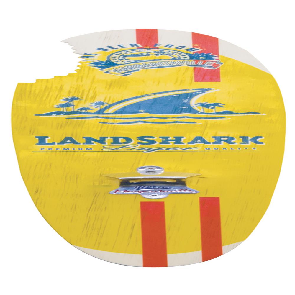 Margaritaville Landshark Lager Surfboard Bottle Opener SignPSSB23MV1 The Home Depot