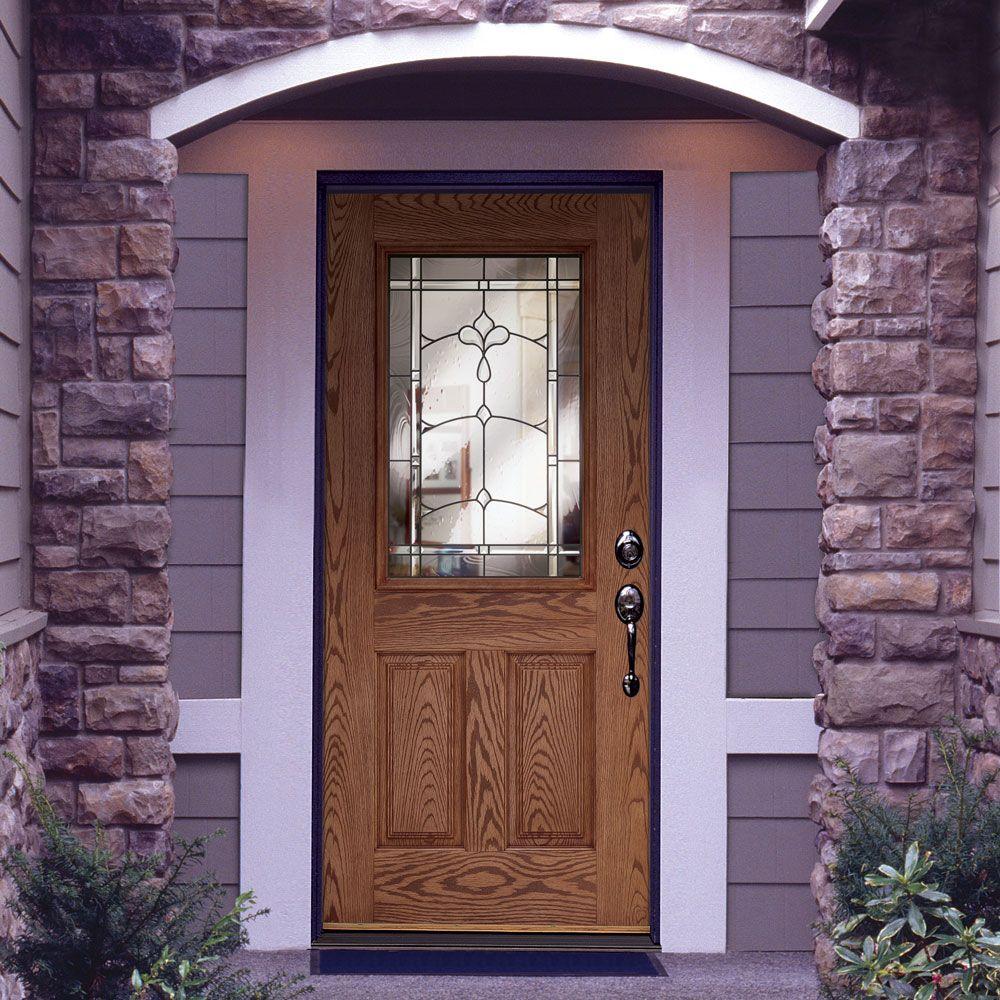 Feather River Doors 37 5 In X 81 625 In Carmel Patina 1 2 Lite