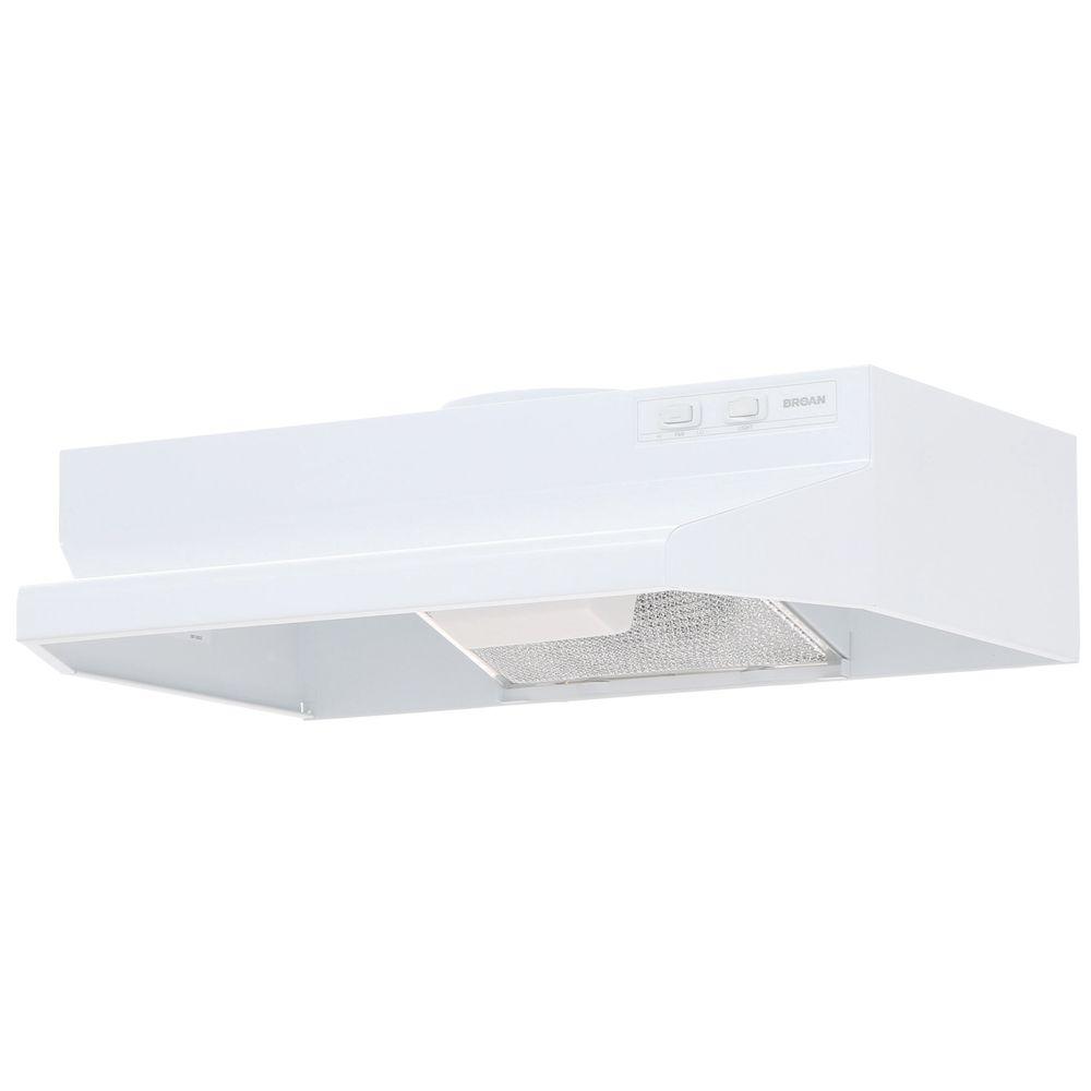 Broan 42000 Series 24 In Range Hood In White 422401 The Home Depot   White Broan Under Cabinet Range Hoods 422401 64 1000 