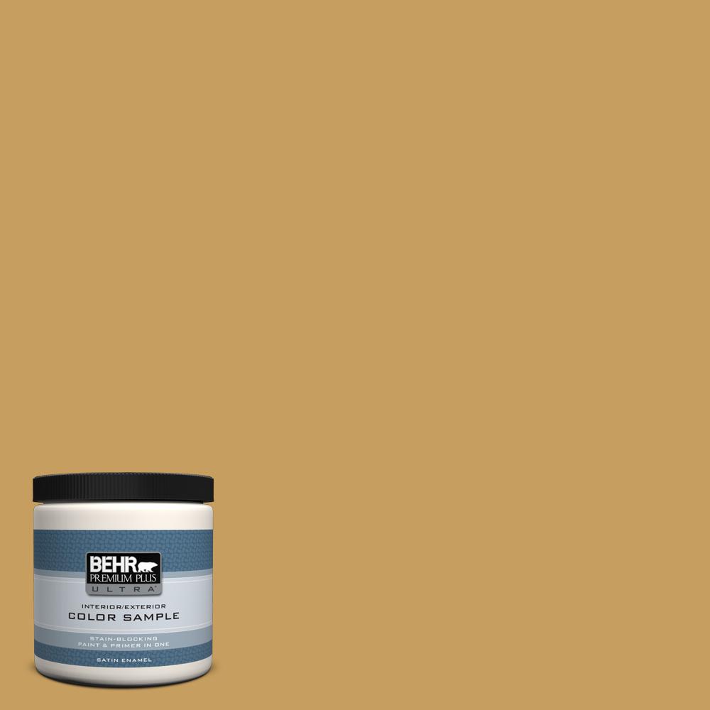 BEHR Premium Plus Ultra 8 oz. M3005 Ginger Jar Satin Enamel Interior
