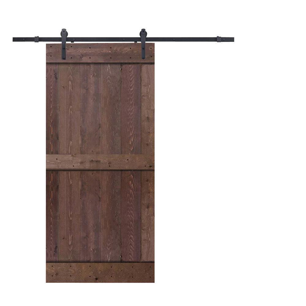 Calhome Mid Bar 30 In X 84 Walnut Stained Knotty Pine Wood Calhome Mid Bar 30 In X 84 Walnut Stained Knotty Pine Wood