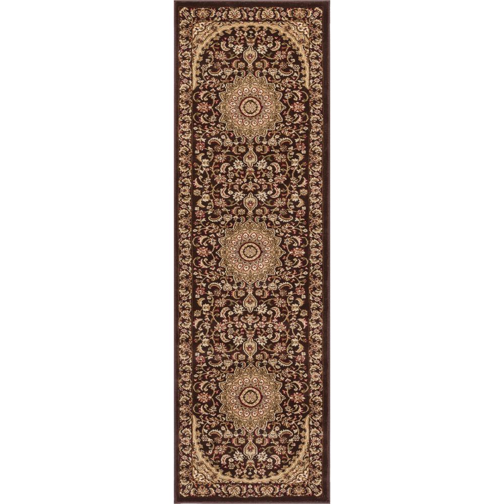 Well Woven Timeless Aviva Brown 2 ft. x 7 ft. Traditional Soft Oriental