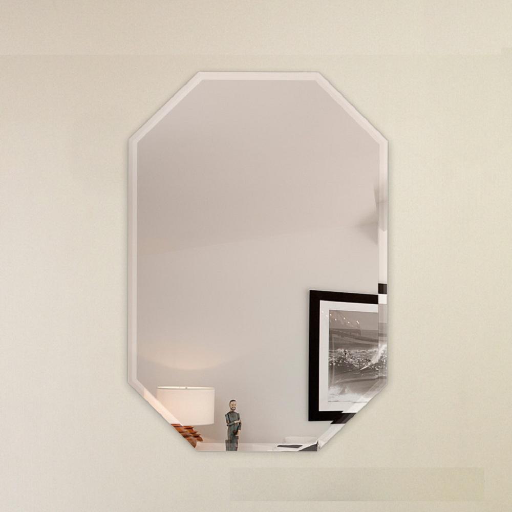 Fab Glass And Mirror 20 In. X 30 In. Octagon Frameless Wall Mirror ...