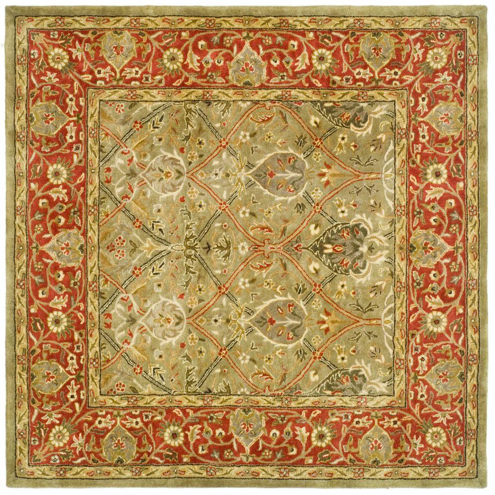 Safavieh Persian Legend Light Green/Rust 6 ft. x 6 ft. Square Area Rug ...