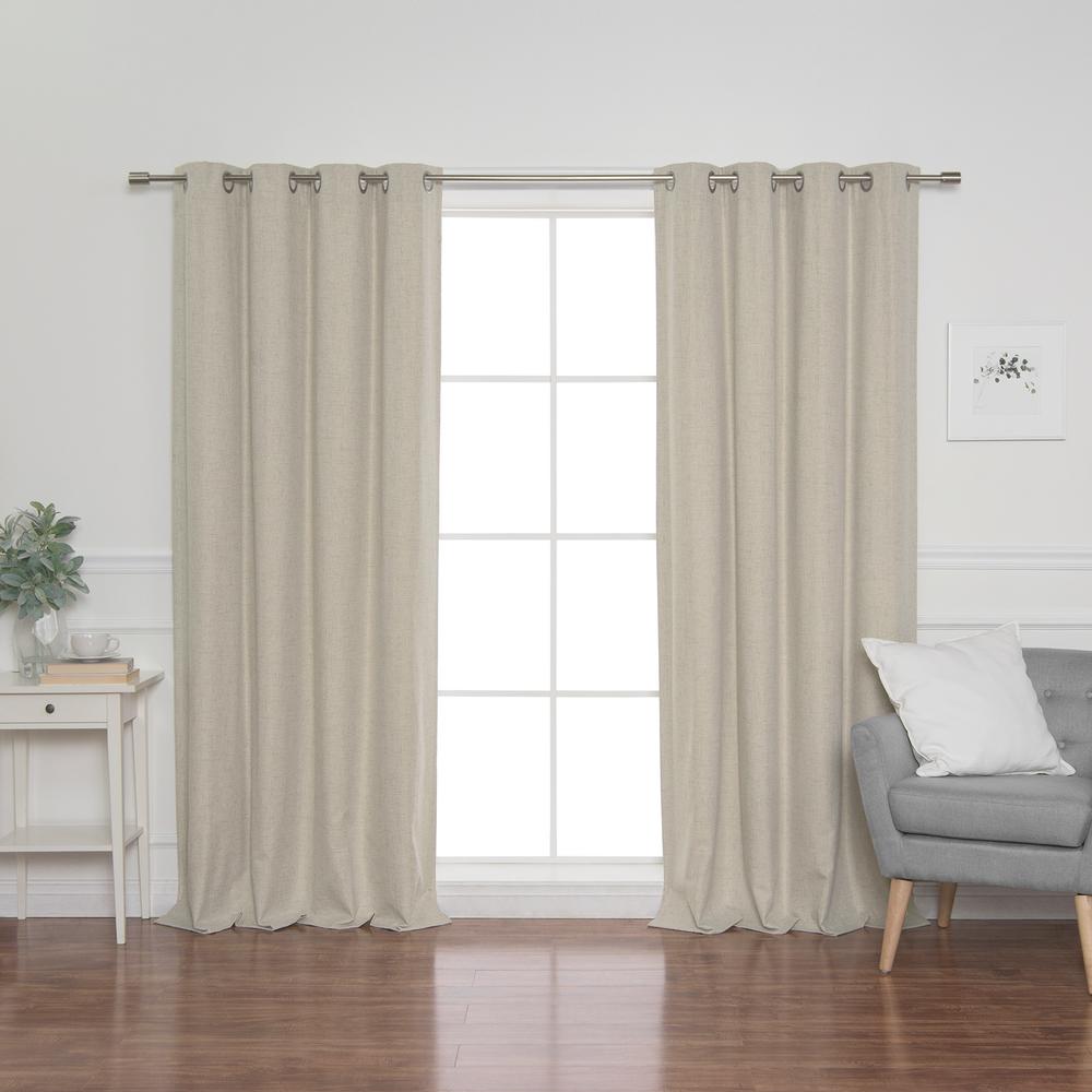 Best Home Fashion Linen Look 52 In W X 96 In L Grommet Curtains