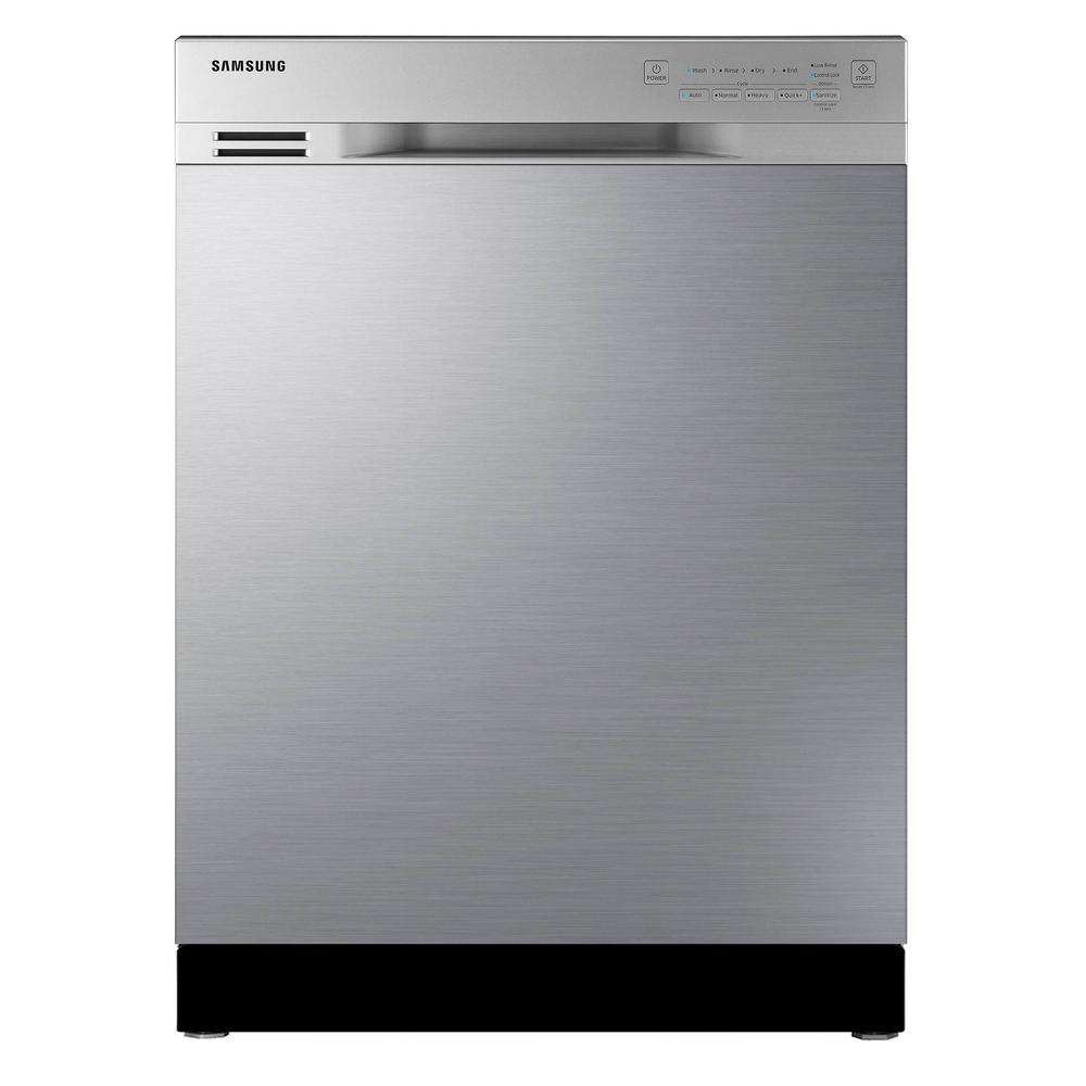 Stainless Front Control High Temperature Wash Option Built In Front Control Dishwasher In Stainless Steel With Tub