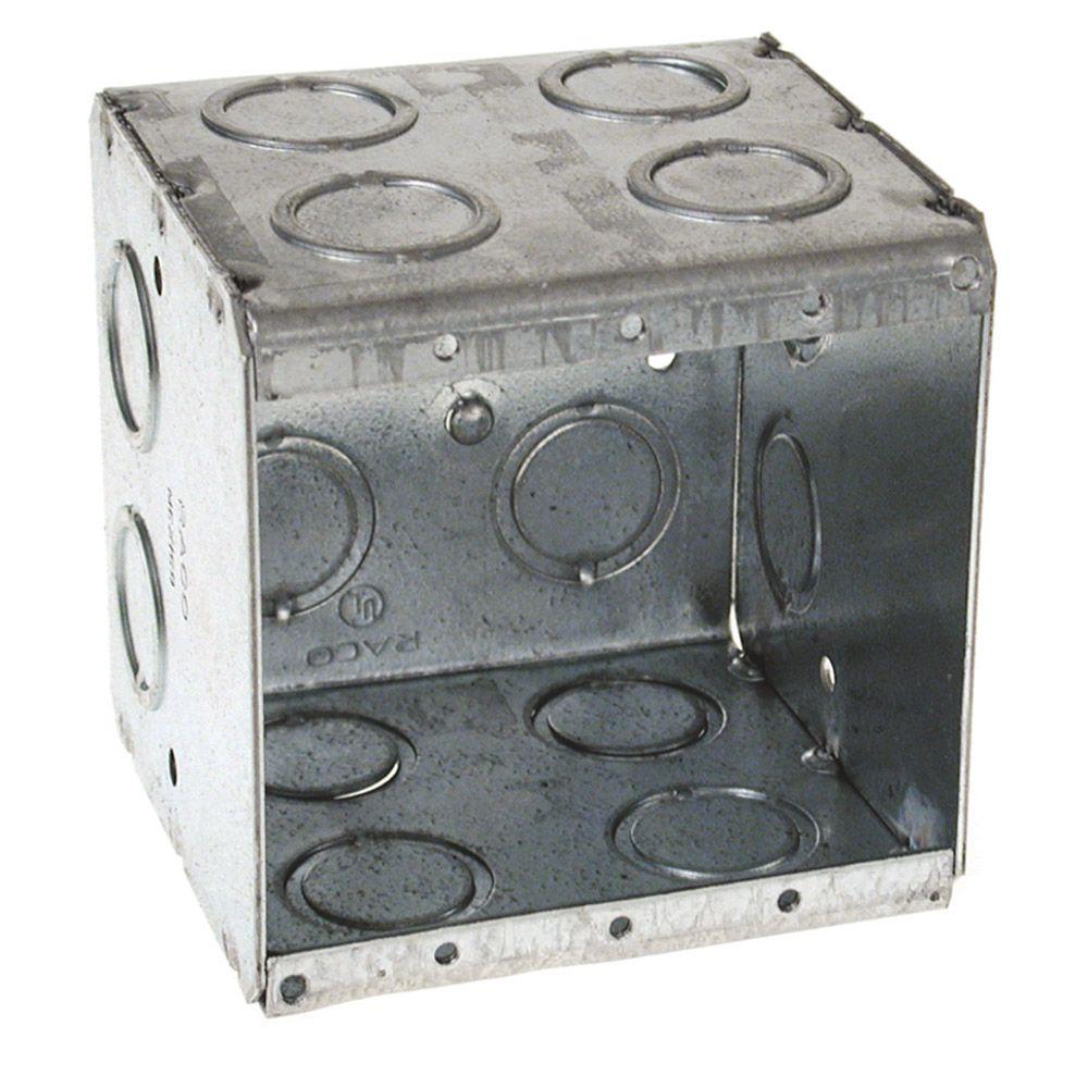 RACO 2-Gang Masonry Box, 3-1/2 in. Deep with 1/2 and 3/4 in Concentric