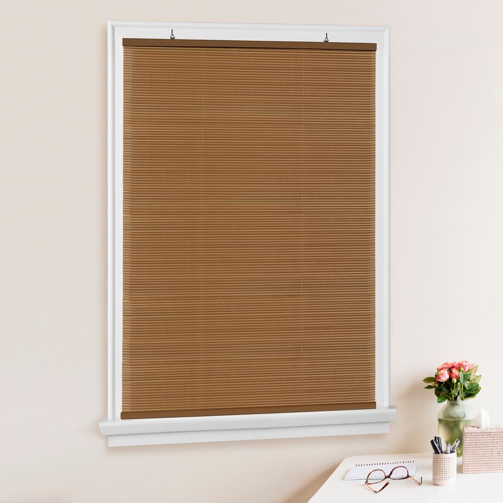Achim Solstice Woodtone Cordless LightFiltering Vinyl RollUp Blind 1/