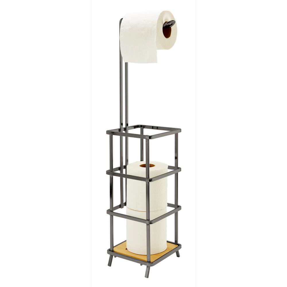 Laura Ashley Natural Bamboo Toilet Paper Holder And Dispenser