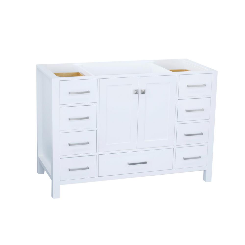 Ariel Cambridge 48 In W Vanity Cabinet Only White A049s Bc Wht Ariel Cambridge 48 In W Vanity Cabinet
