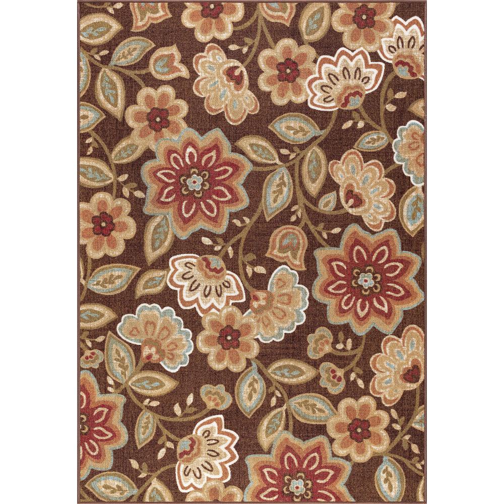Tayse Rugs Majesty Brown 5 ft. x 7 ft. Transitional Area ...