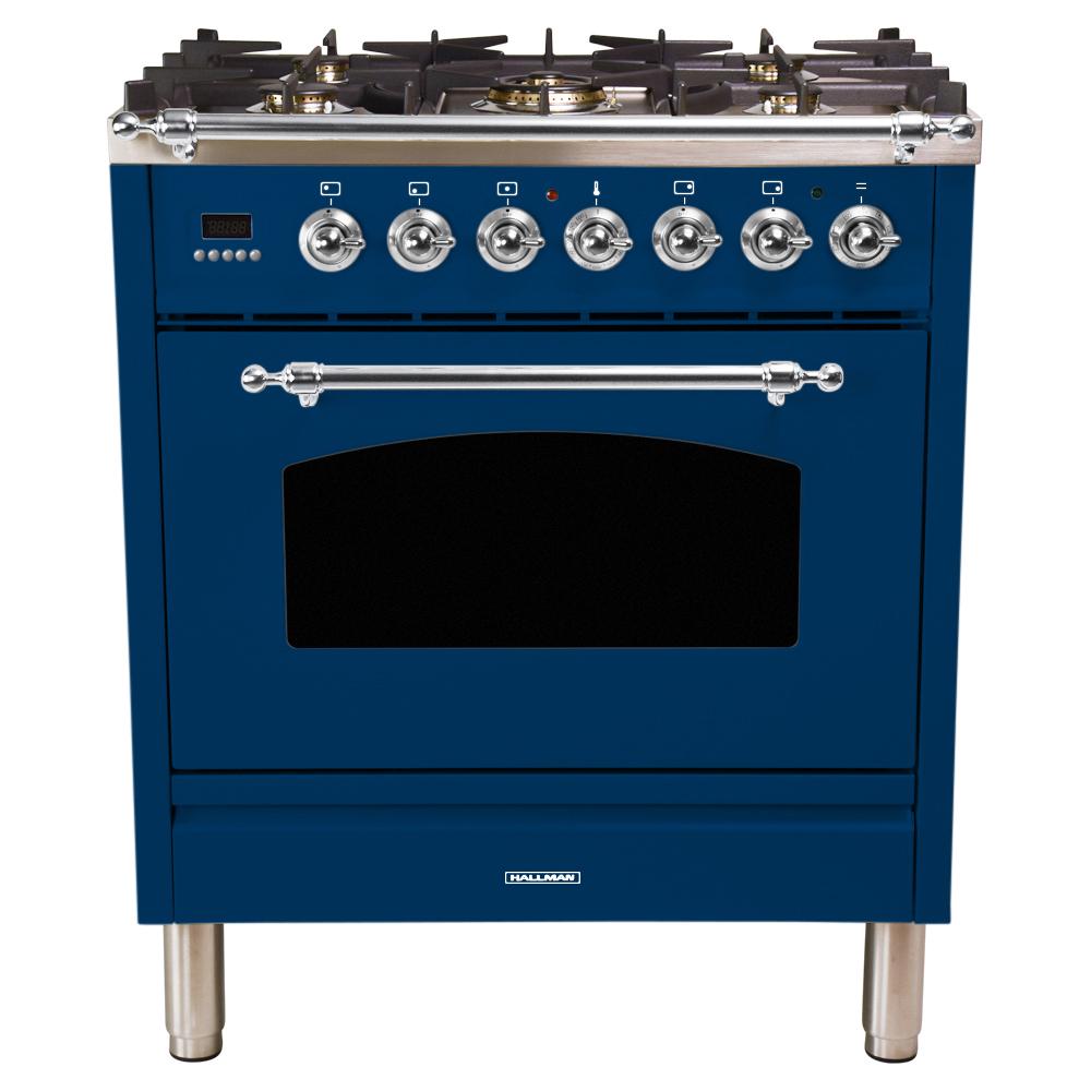 Hallman 30 In 3 0 Cu Ft Single Oven Italian Gas Range With True Single Oven Italian Gas Range With True