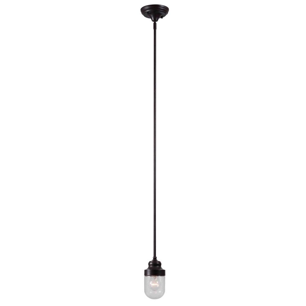 World Imports Brandon 1 Light Bronze Mini Pendant With Glass Shade World Imports Brandon 1 Light Bronze Mini Pendant With Glass Shade