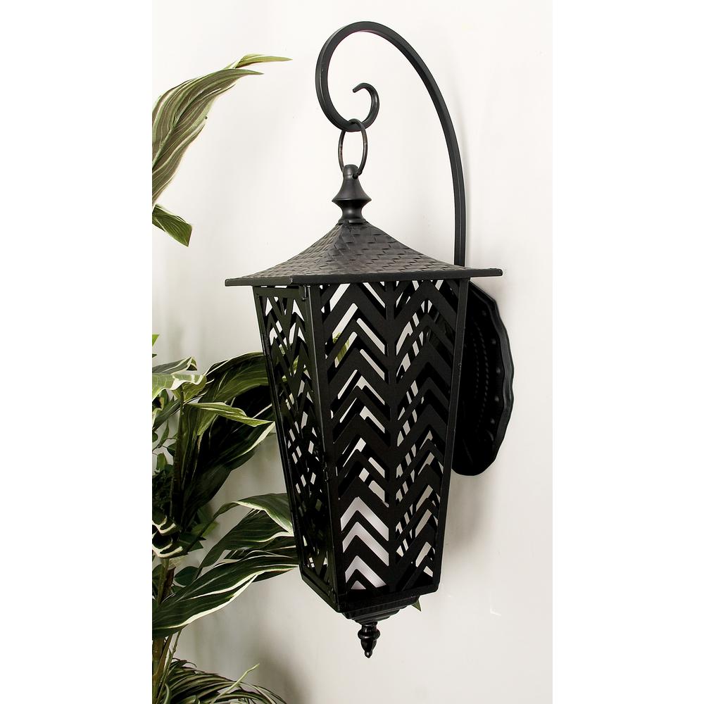 Litton Lane Black Candle Wall Mounted Lantern 50350 The Home Depot Litton Lane Black Candle Wall Mounted Lantern