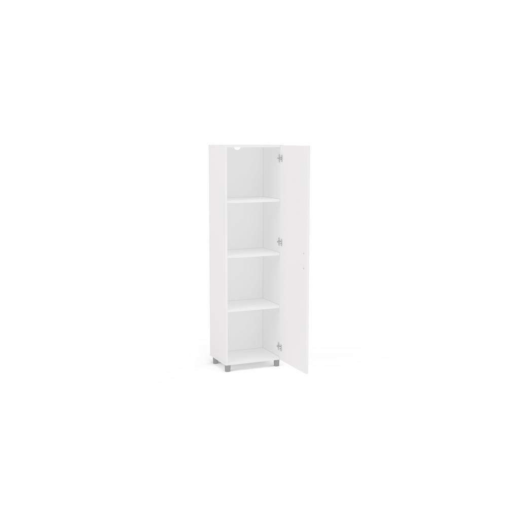 Unbranded Beverly White Storage Cabinet With 4 Shelves 1705730001 The Home Depot