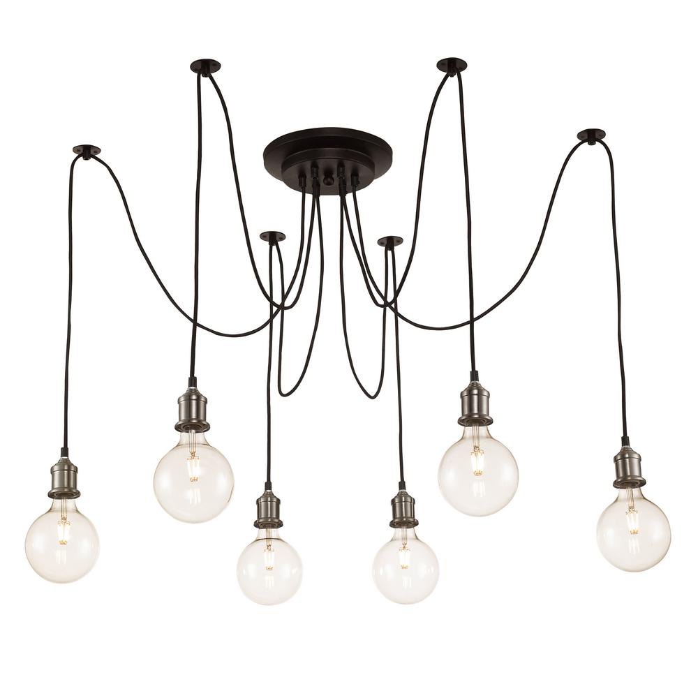 Bel Air Lighting 6 Light Brushed Nickel And Rubbed Oil Br Bronze Bel Air Lighting 6 Light Brushed Nickel
