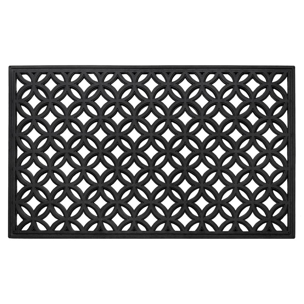 Achim Diamond 18 In X 30 In Wrought Iron Rubber Door Mat