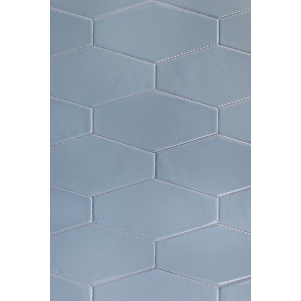 Hexagon Blue Tile Flooring The Home Depot Birmingham