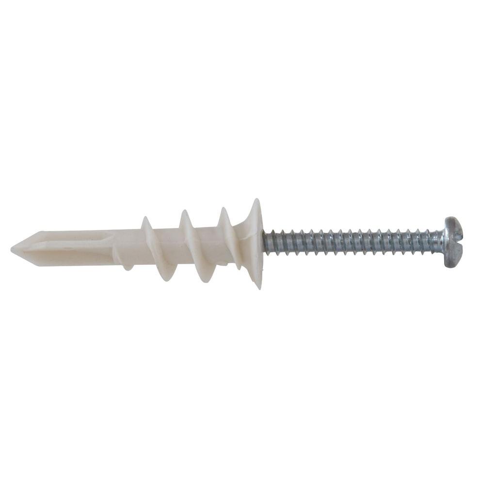 Hillman 8 X 1 4 In Plastic Round Head Combination Hollow Wall Plastic Round Head Combination Hollow Wall Anchors With S 50 Pack