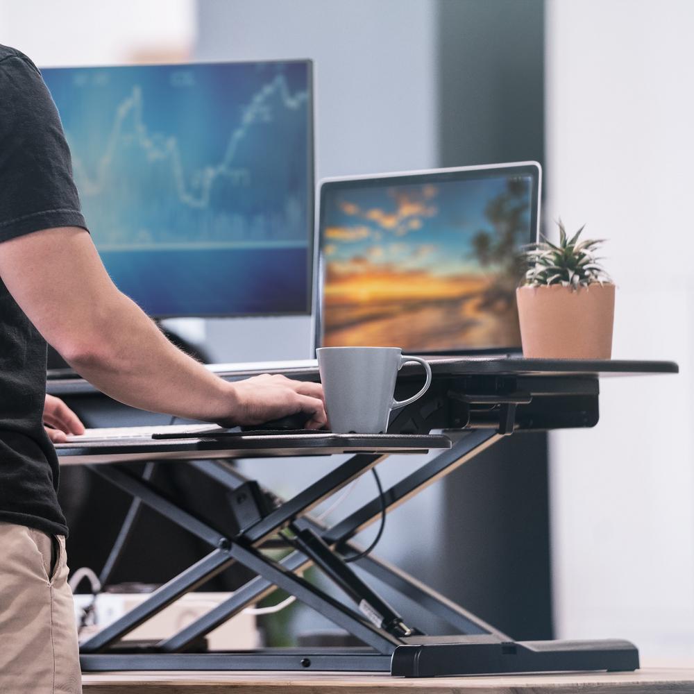 Techorbits Rise X Pro Black 37 In Height Adjustable Standing Desk