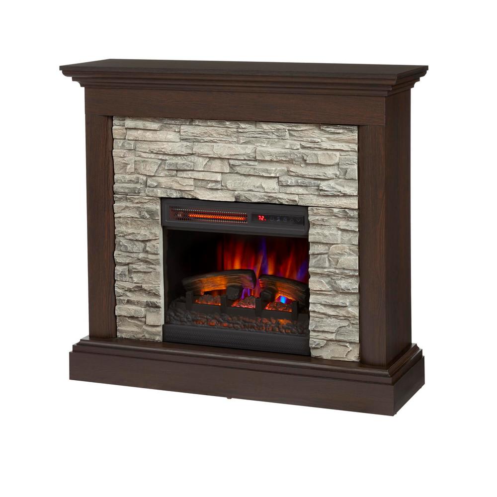 In Freestanding Electric Fireplace, Small Faux Stone Electric Fireplace